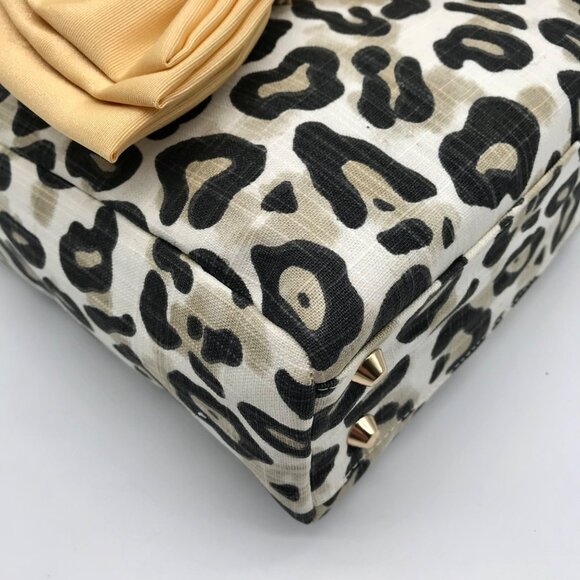 Leslie Dasch Dress For Cocktails Cotton Leopard The Worth Handbag - Picture 6 of 11